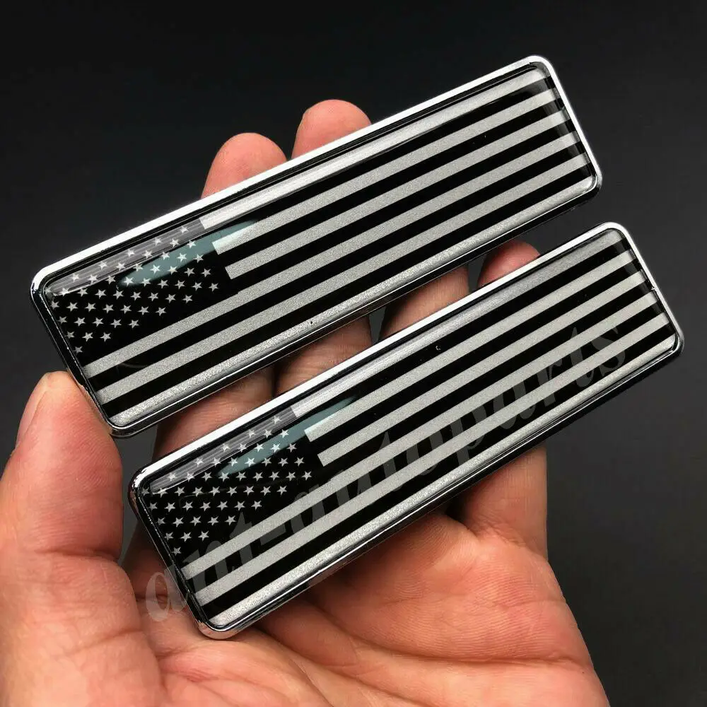 

2x Metal USA American Flag Car Trunk Emblem Badge Motorcycle Sticker Fairing