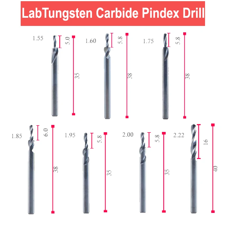 Wiertło z węglika wolframu do laboratorium dentystycznego 2 szt. Zastosowanie w laboratorium Pindex - normalna jakość i doskonała jakość