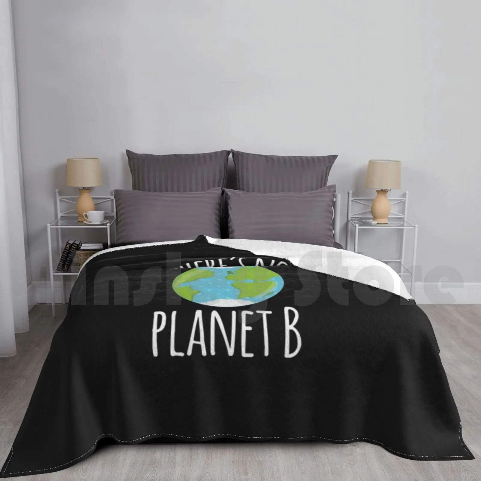 There's No Planet B Earth Day Print Blanket Super Soft Warm Light Thin Earth Day Ecology Nature Lovers