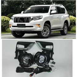 Exterior Auto Fog Lamps Led DRL Daytime Lights Fit For Prado FJ150 2018 2019 2020 2021 SUV Fog Lights Lamp assembly
