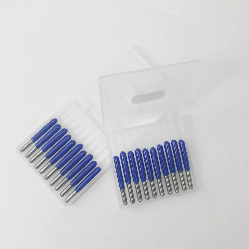 10 brocas de grabado de PCB de carburo de fondo plano en forma de V de unids/lote 3.175 vástago de 10 grados 0,2mm 20 grados 0. 2mm 20 grados 90 grados