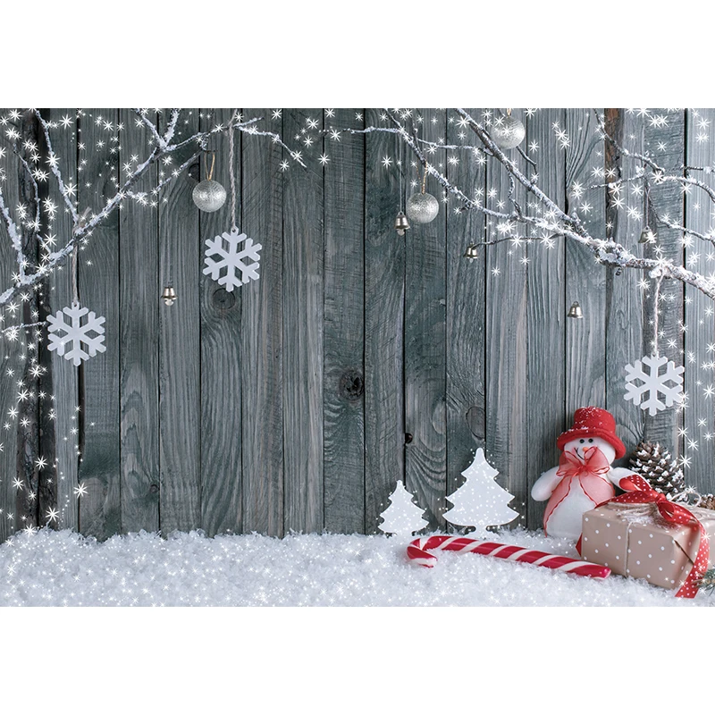 Funnytree-خلفيات لوح خشبي للكريسماس ، للتصوير الفوتوغرافي ، الشتاء ، الثلج ، صورة الطفل ، الفينيل ، استوديو الصور