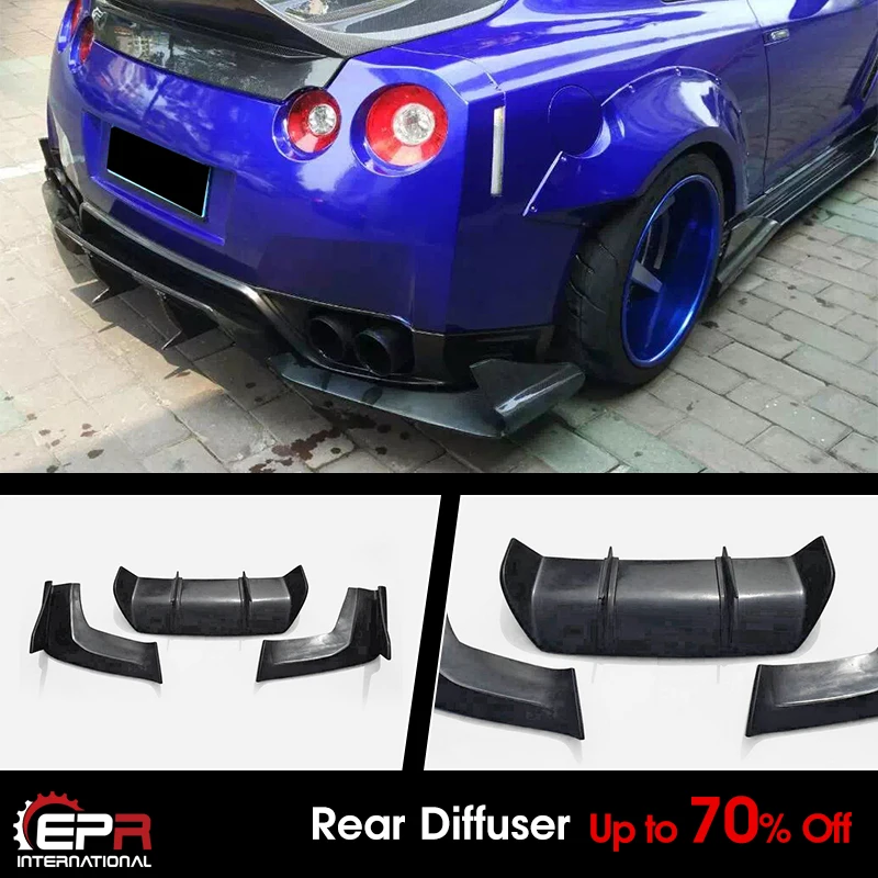 

Для Nissan GTR R35 TP-Style углеродный глянцевый задний диффузор для губ под спойлер комплекты внешних аксессуаров