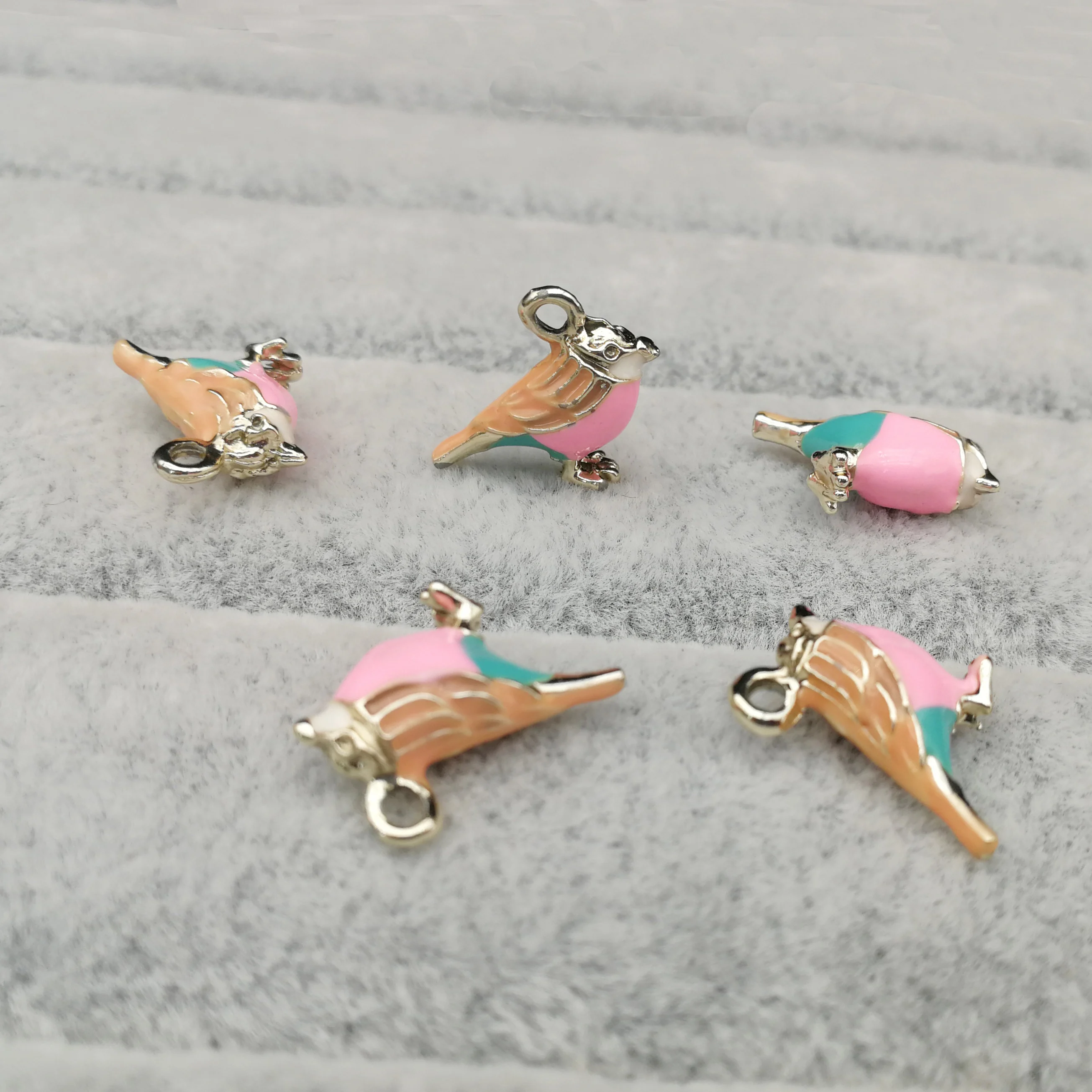 6pcs Japanese Cute Bird Enamel Charms Connector Necklace Bracelet Earrings DIY Pendants  Fashion Jewelry Findings Accessories