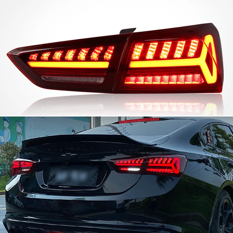 Car LED Tail Light For Chevrolet Malibu 2016 - 2021 Rear Running Stop Dynamic Turn Signal Fog Brake Reverse Indicator Taillamp