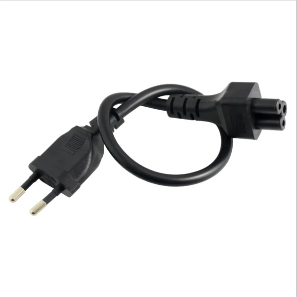 European 2pin Male Plug to IEC 320 C5  Adapter Cable For Notebook Power Supply,1 PCS,EU Power Adaptor Cord