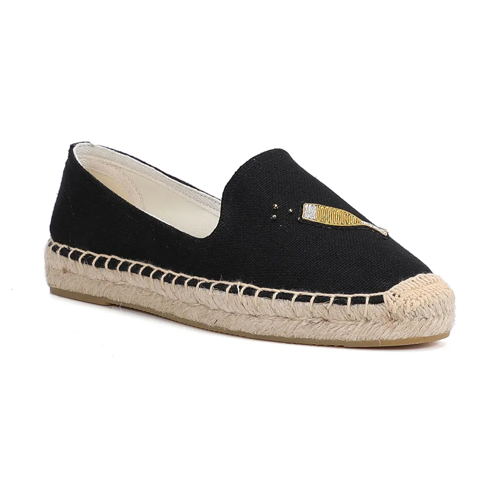 2021 Rushed Direct Selling Sapatos Espadrilles Flat Casual Shoes Rubber Ladies Woman Slip On Flats Outdoor Breathable Womens