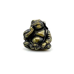 1 Pcs Outdoors EDC Wear Paracord Tools Brass Classic Thinker Frog Knife Beads Lanyard Pendants Key Rings Zipper DIY Accessories