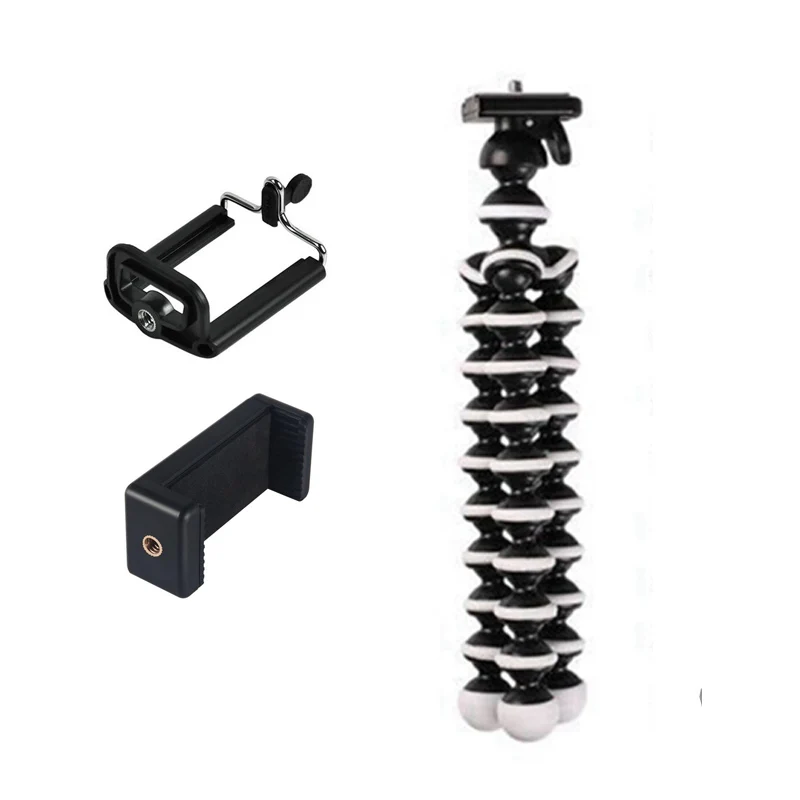 

10Pcs M Size Stand Holder Tripod with Phone Bracket For Gopro Digital Camera Cell Phone Flexible Octopus Tripods