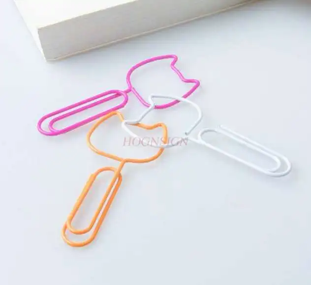 10 Uds Clip para papel de Color Clip de papel lindo Clip de papel Animal Clip de papel