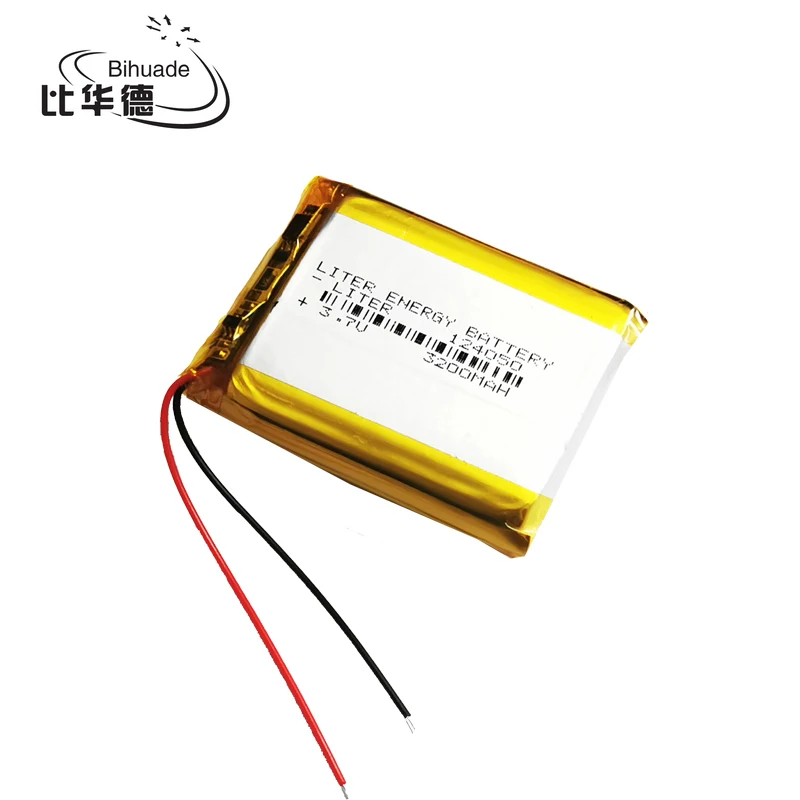 124050 nowy 2021 3.7V 3200MAH litowo-polimerowa LiPo akumulator do Mp3 słuchawki PAD DVD kamera bluetooth