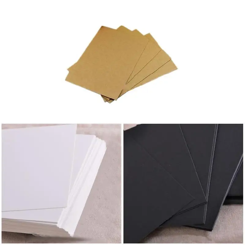 20PCS Blank Greeting Card Kraft Paper Postcard Vintage Blank Postcards DIY Hand Painted Graffiti Message Card SAL99