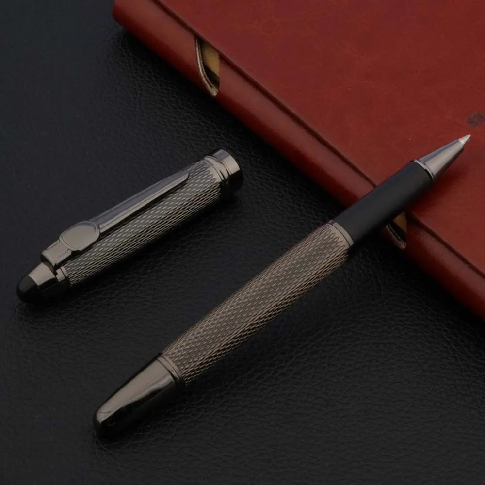 Luxury High Quality Metal 66 Rollerball Pen Gun gray wave Drawing Trim Stationery Office school supplies Writing Ball Pens