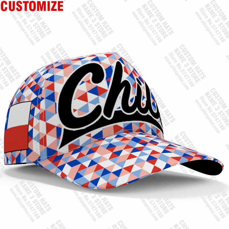 Chile Baseball Caps Free 3d Custom Made Name Number Team Logo Cl Hat Chl Republic Travel Spanish Nation De Chilean Flag Headgear