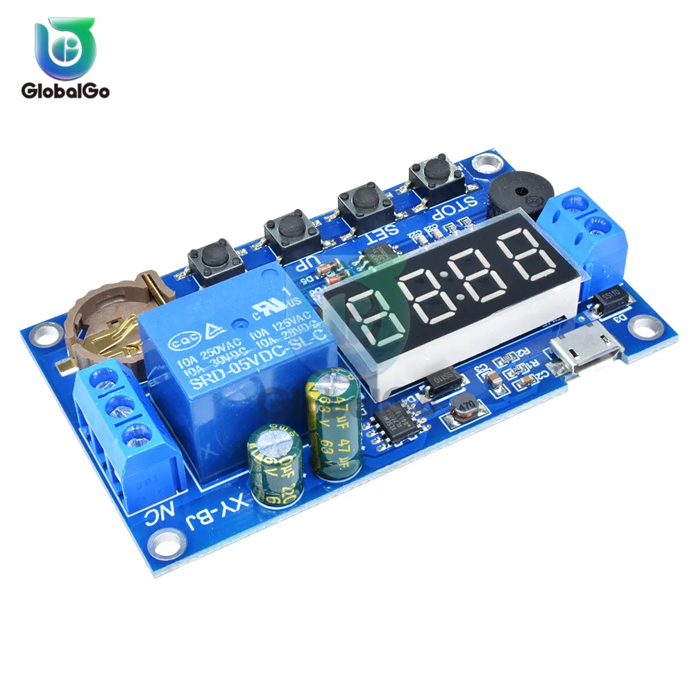 DC 5V LED Digital Real-time Relay Module Clock Control Switch Delay Timer Controller Board With Buzzer Alarm 12V 24V 48V 60V