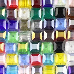 YHBZRET Square shape Upscale Austrian crystal beads spacer 8mm 30pcs Loose beads for Jewelry making bracelet Accessories DIY