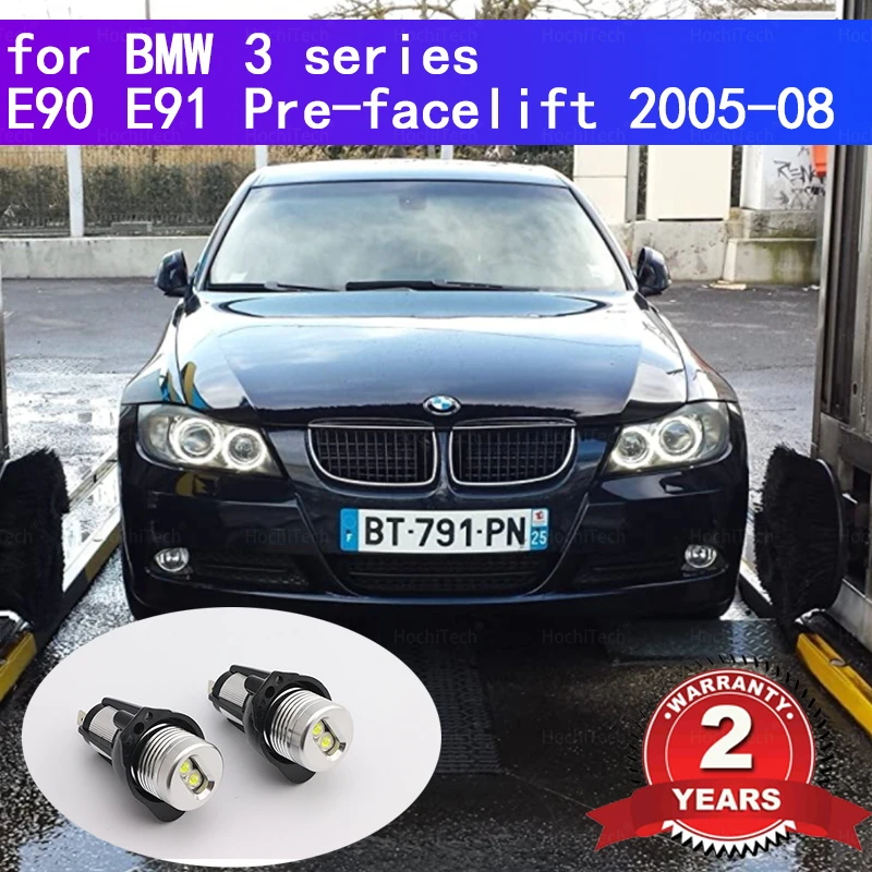 20W LED Car  Rings Angel Eyes Bulbs For BMW 3 series E90 E91 Pre-facelift 2005 2006 2007 2008 Headlights Lamps