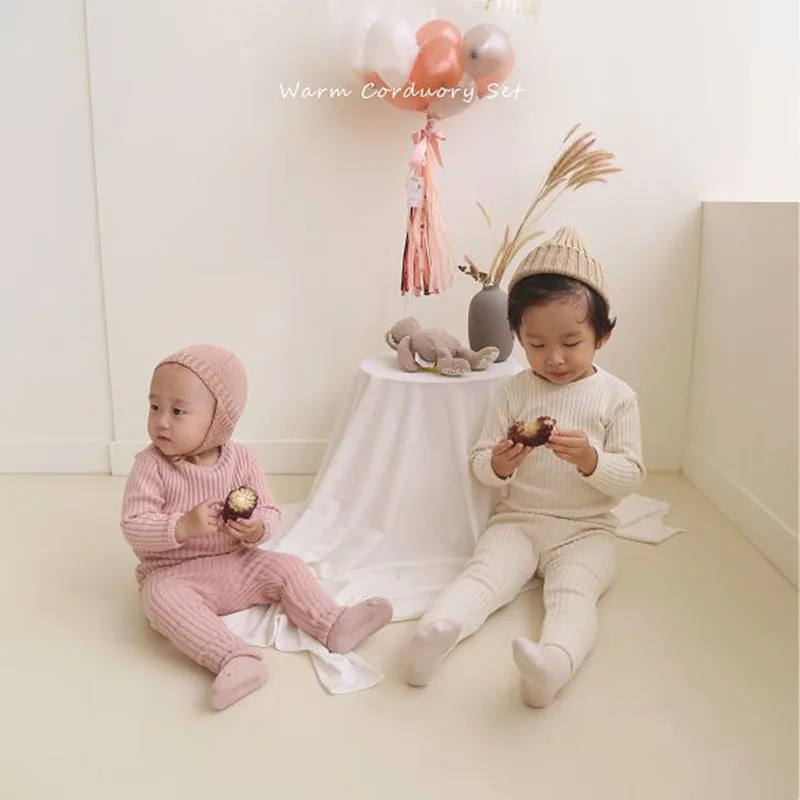 Spring Autumn Baby Clothing Set For 0-5Y Baby Girl Boy Clothes Warm Sweater +Pants Children Pajamas Baby Girl Clothes