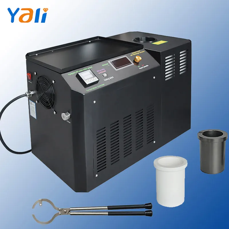 

Factory Price 1-3KG 220V Induction Melting Furnace 1200 Degrees Temperature Controller Silver Gold Smelting Machine Jewerly Tool