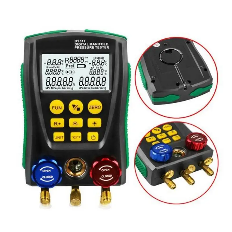 

Hot Sale Original Pressure Gauge Refrigeration High Precision Digital Vacuum Manifold Meter Tester Measuring Tools