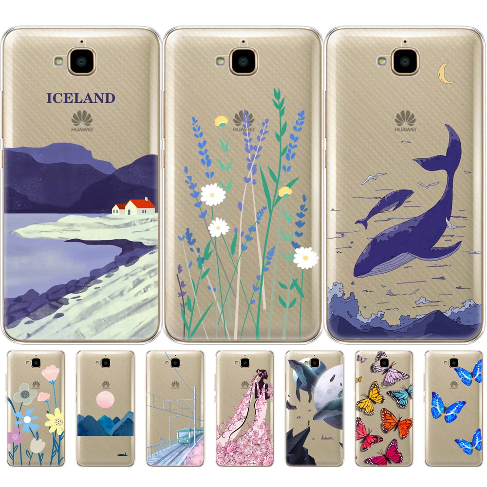 For Honor 4C Pro Case For Huawei Y6 Pro 2015 Case Soft Silicon Phone Back Cover TIT-L01 TIT-TL00 Case