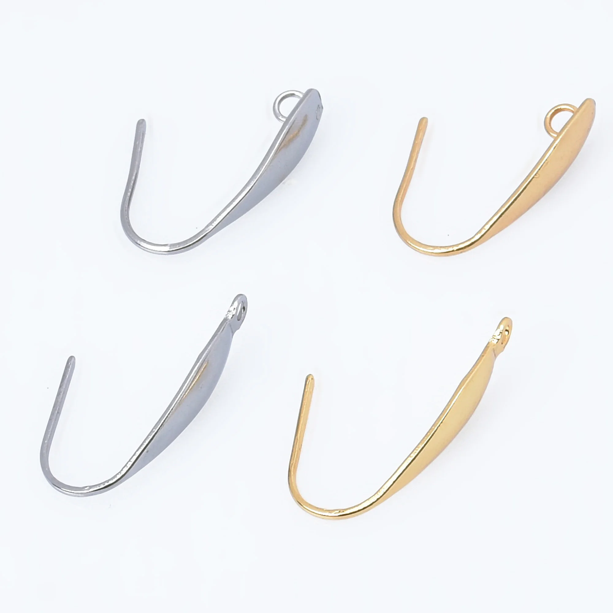 Stainless Steel Earring hooks Fish Hook Ear Wires Earring Findings Jewelry Supplies 20pcs