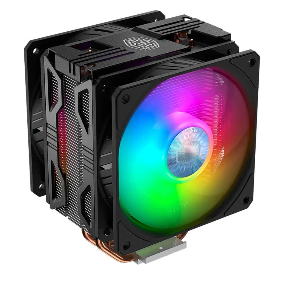 

Cooler Master T400 Pro ARGB 4 heat pipe CPU computer heat sink for Intel 115X AM4 with dual 5V addressable 12cm PWM fans