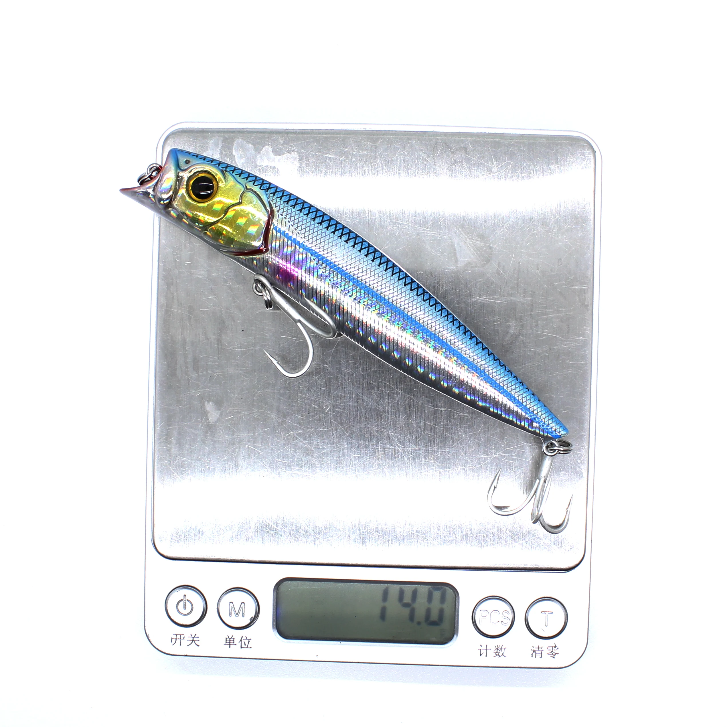 AOCLU Schwimmdock Jerkbait Wobbler 115mm 14g Topwater Popper Harte Köder Minnow Angeln Locken Flach Taucher Schwimmer Für Meer bass – Detail 6