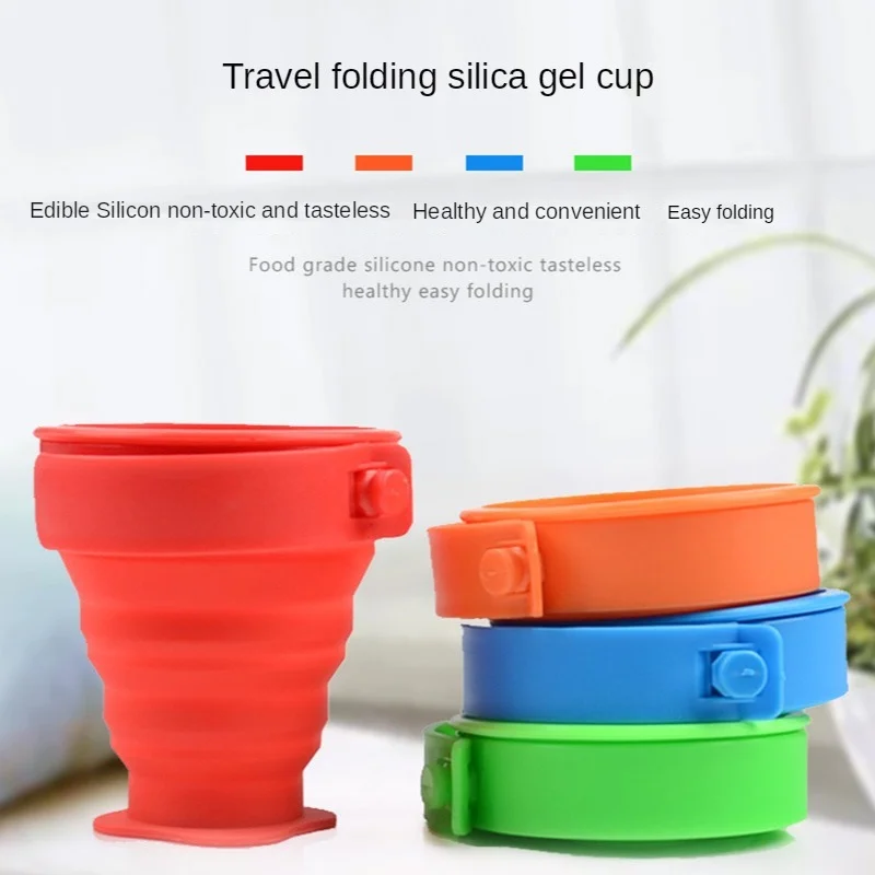 

1PC Portable Folding Cup Food Grade Eco-Friendly Silicone Collapsible Water Cup Coffee Drinkware Outdoor Travel Kitchen Supplies