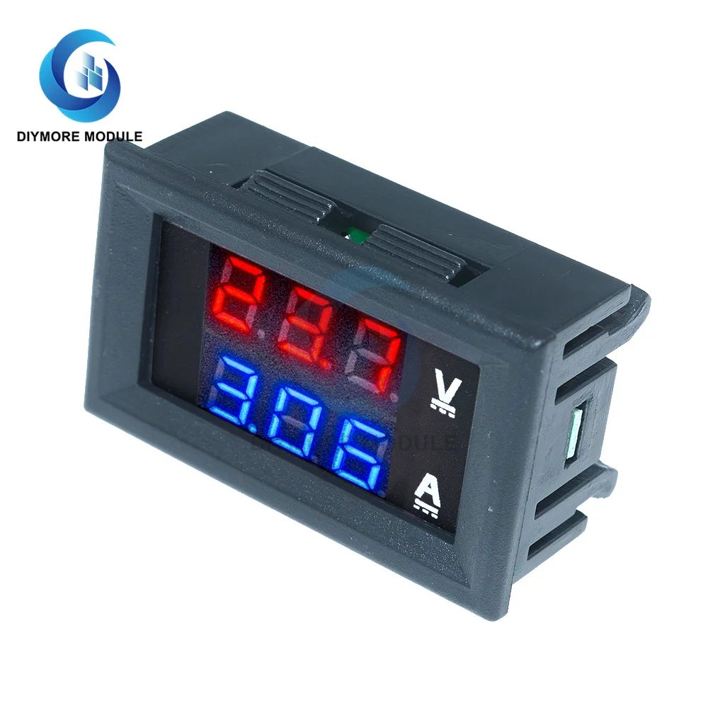 DC 0-100V 10A Digital Voltmeter Ammeter LED Amp Dual Digital Volt Meter Gauge LED Display Voltage Detector Current Meter Panel