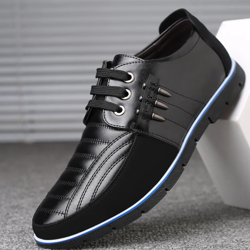 New Men\'s Casual Shoes Summer Autumn Leather Men Shoes Fashion Men Loafers Italy Handmade Male Business Wedding Dress Shoes