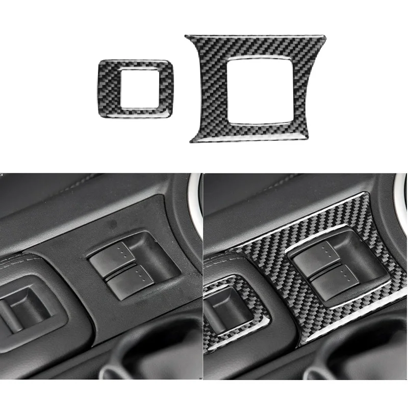 Carbon Fiber Center Armrest Console Button Switch Frame Panel Fit For Mazda MX-5 Miata 2009-2015 MX5 NC Roadster Car Accessories