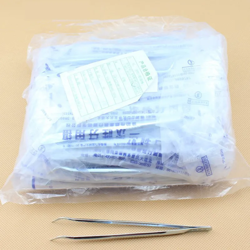 100pcs/tasche Dental Einweg Entdecker Pinzette Oral Spiegel Temporäre Doppel Enden Sonde Haken Dental Instrument Werkzeuge