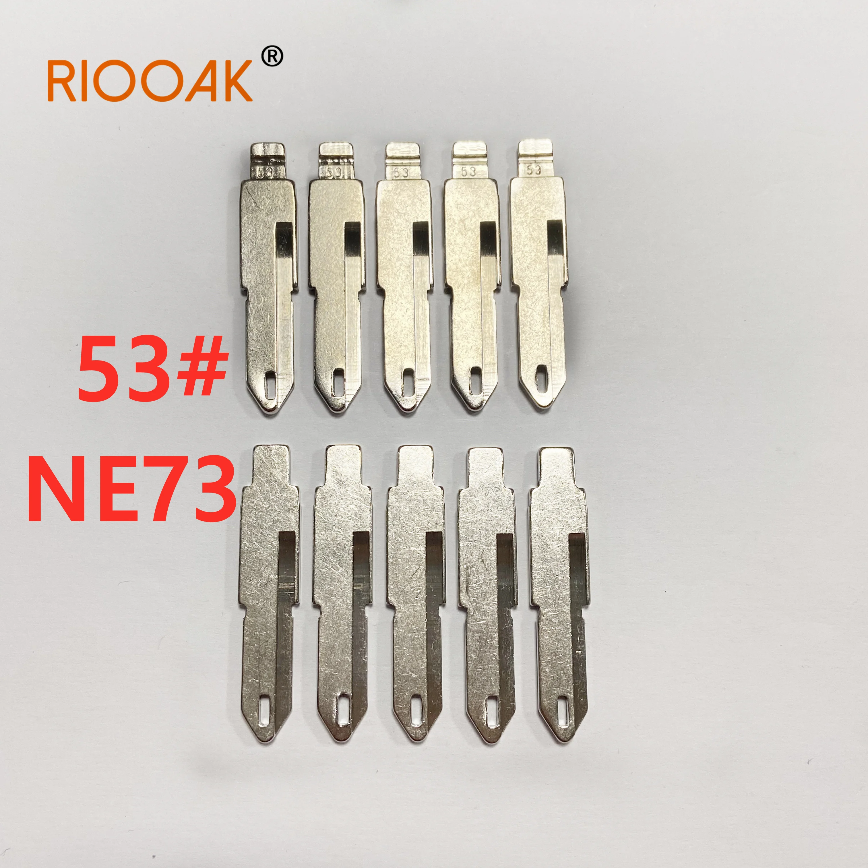 

RIOOAK 10pcs LISHI NE73 #53 KD Remote Key Blade Blank For Renault Peugeot 206 207 Citroen C2 NO.53 Car Flip Key Replacement Part