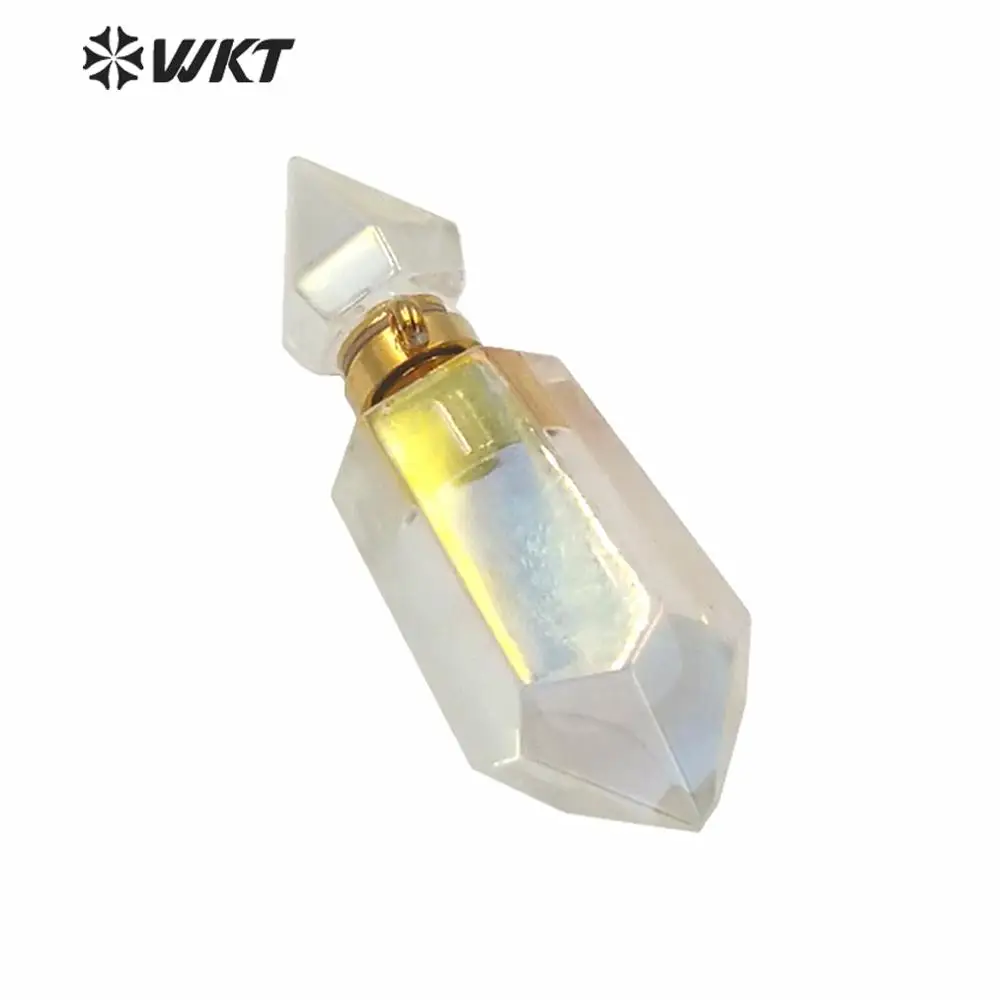 WT-P1591 Amazing Lady Fashion Enegy Natural Crystal Quartz AURA Perfume Bottle As Gift For Friends Essencil Oil DIY Crafts