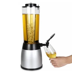 Beer Tower Dispenser with LED Light and Ice Tube for Bar, Family Buffet Restaurant, Best Gift for Men, 2.5 Liters, BT20