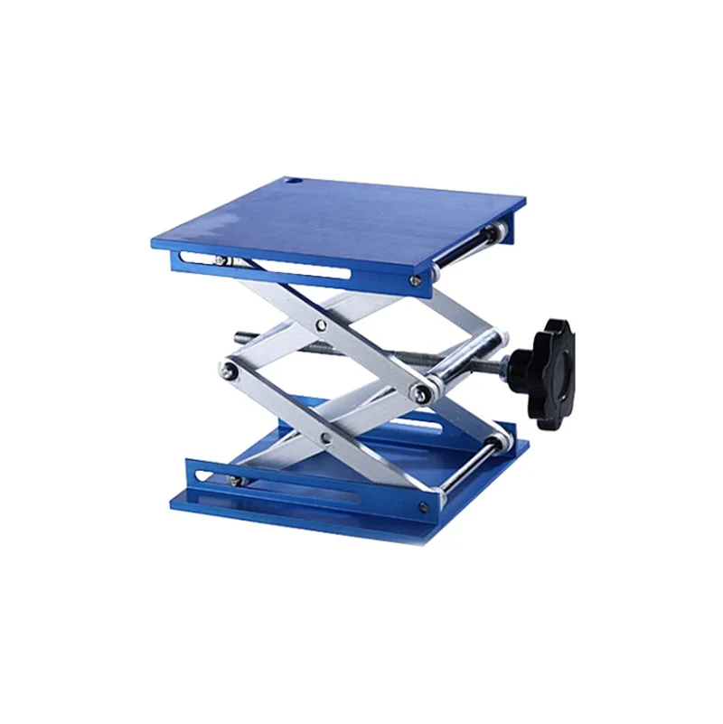 100x100x150mm Aluminum Router Lift Table Lifting Stand Rack lift platform blue