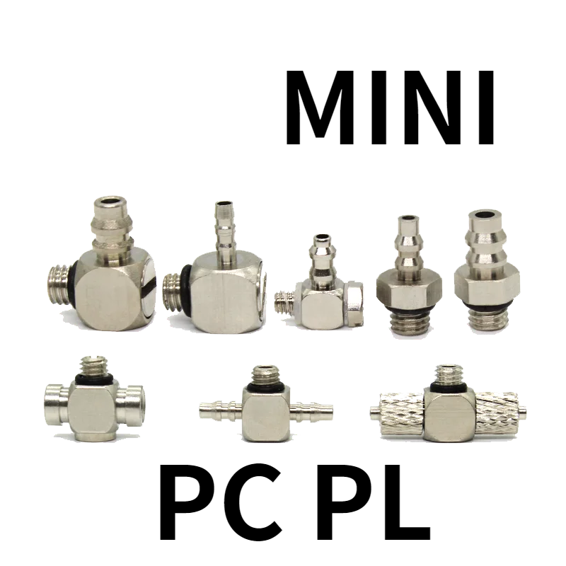 5PCS SMC Pagoda Miniature Joint M Series Mini Elbow Quick Twist Joint Tee Pagoda Universal Miniature Joint PC/PL3/4/6-M3/4/5