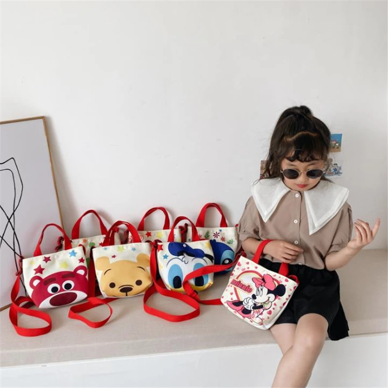 

Disney canves girl/children messenger bag cartoon mickey mouse shoulder bag cute mini handbag coin purse