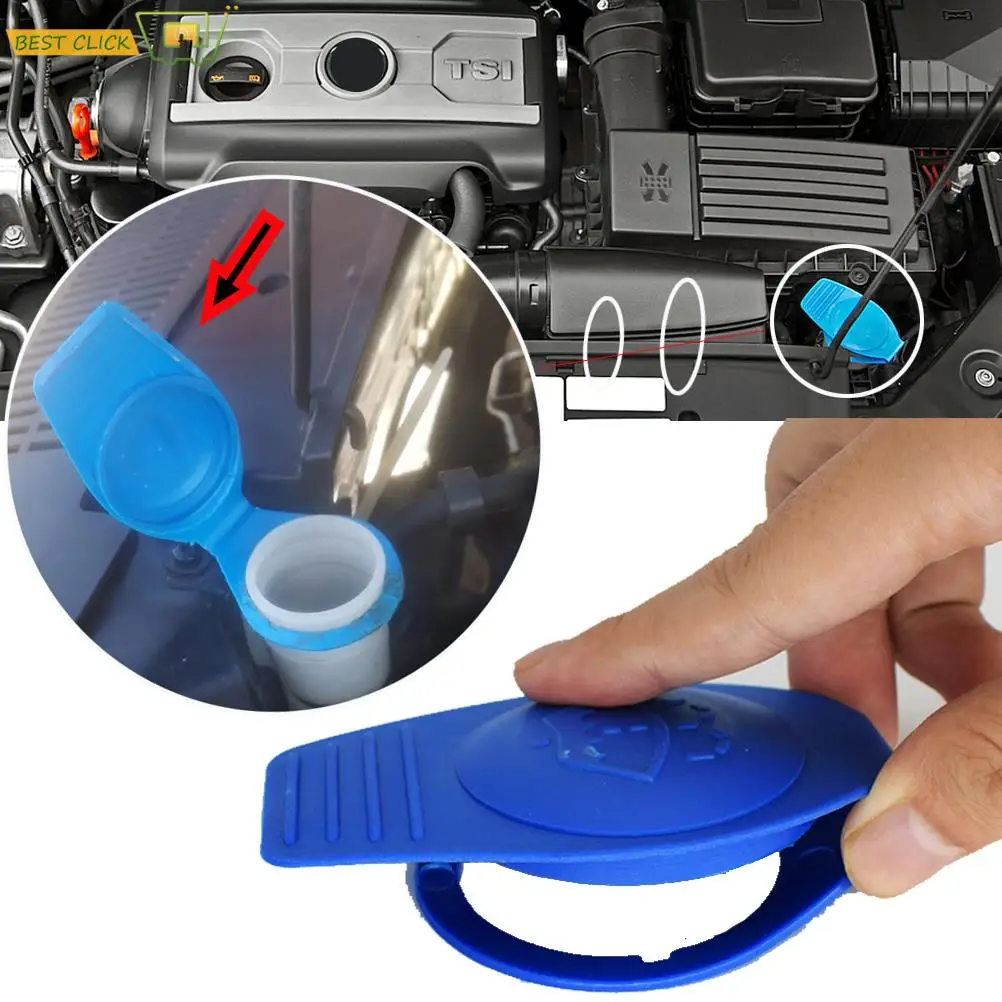 Car Windshield Wiper Washer Fluid Bottle Reservoir Cap Cover For VW T5 Tiguan Scirocco Beetle Golf Jetta Passat Rabbit Touareg