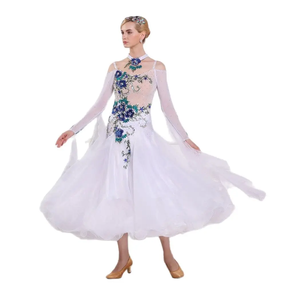 

B-1690 Ballroom Dance Dress Standard Skirt Competition Dress Costumes Performing Dress Customize New Arrival For Adult Children