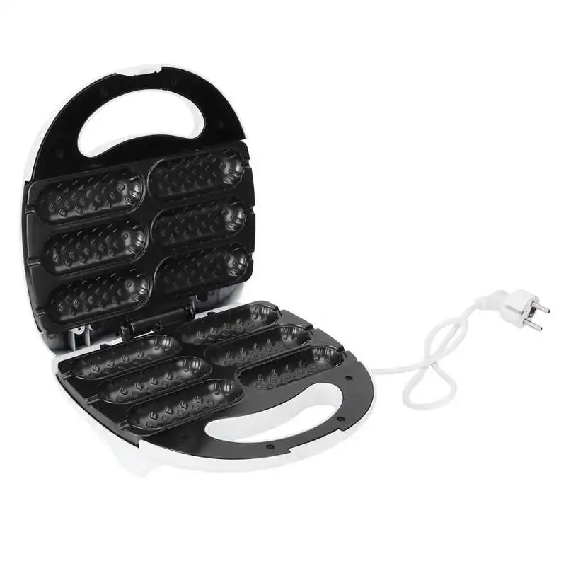 850 واط 6 ثقوب الكهربائية هوت دوج صانع متعددة الوظائف الخبز السجق الإفطار آلة الاتحاد الأوروبي 220 فولت المطبخ موقد طهي كهربائي