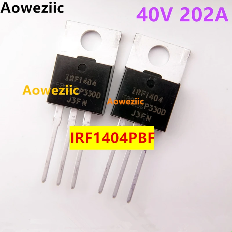 Aoweziic 10Pcs/Lot IRF1404PBF IRF1404 TO-220  MOSFET 40V 202A N-Channel MOS FET 100% New Imported Original