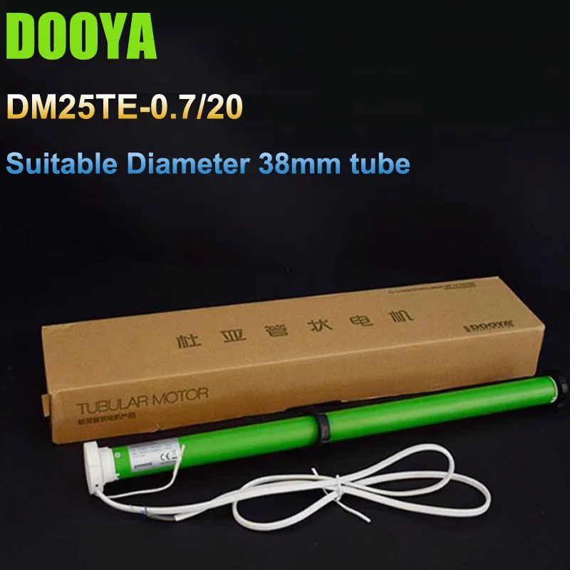 DOOYA-Tubular Motor with Install Brackets, Suitable for Roller Blind Zebra Blinds, Original DM25TE, 38mm Tube, 100-240V