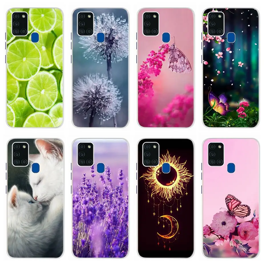 New Fashion Painted Cover For Samsung Galaxy A21s Case SM-A217F Soft Silicone Phone Case For Samsung A21s A 21 s GalaxyA21s Bags