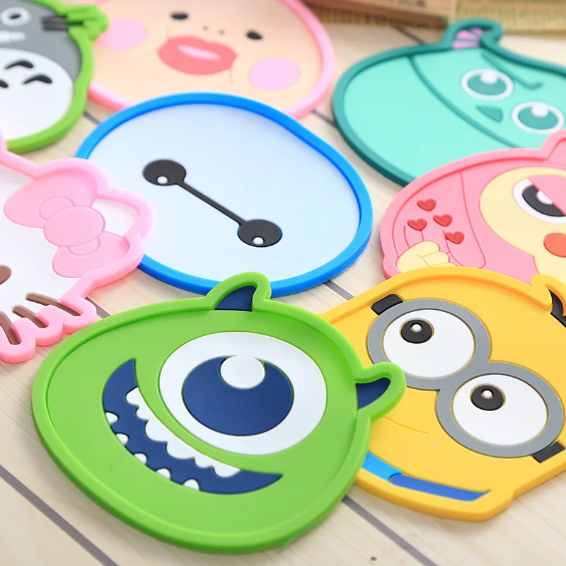 Colorful Cute Cartoon Heat-resistant Tableware Pot Pad Coasters Bowl Pad Waterproof Insulation Pad drink coasters