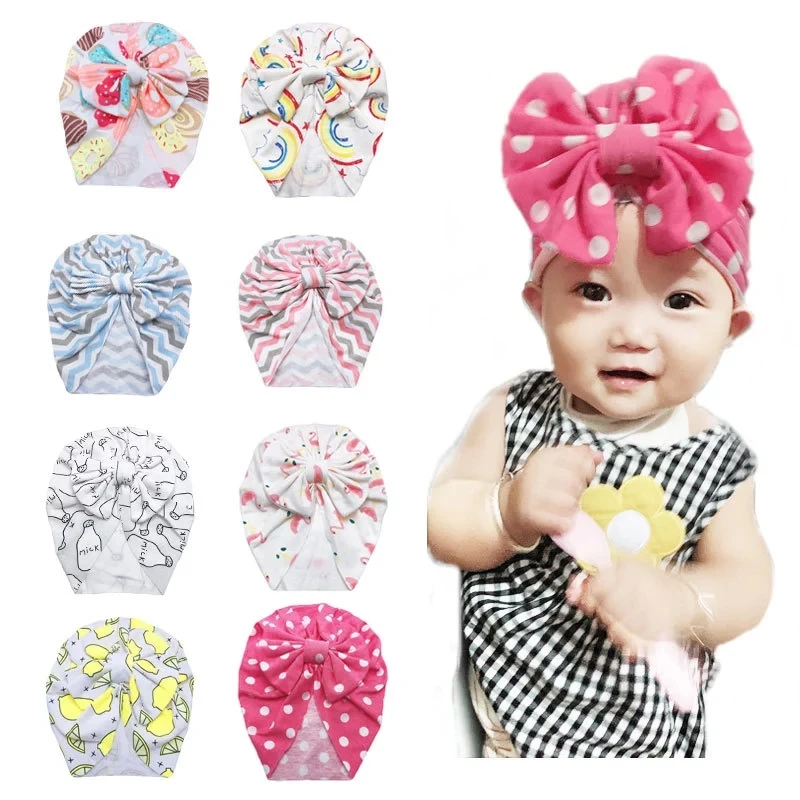 Baby Headband Infant Turban Knot Headbands Accessories Cotton baby hat Head Wrap Headwear For Girls Faixa Cabelo Para Bebe