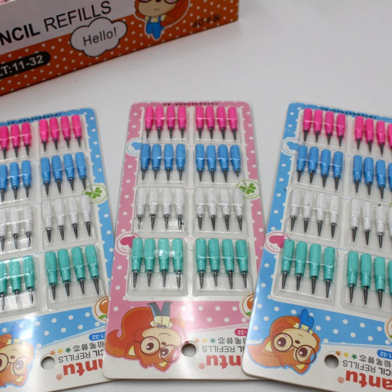 4PCS/Set Non-sharpening Pencil Cute Stationery Cartoon Pencil Plastic Pencil Student School Office Stationery