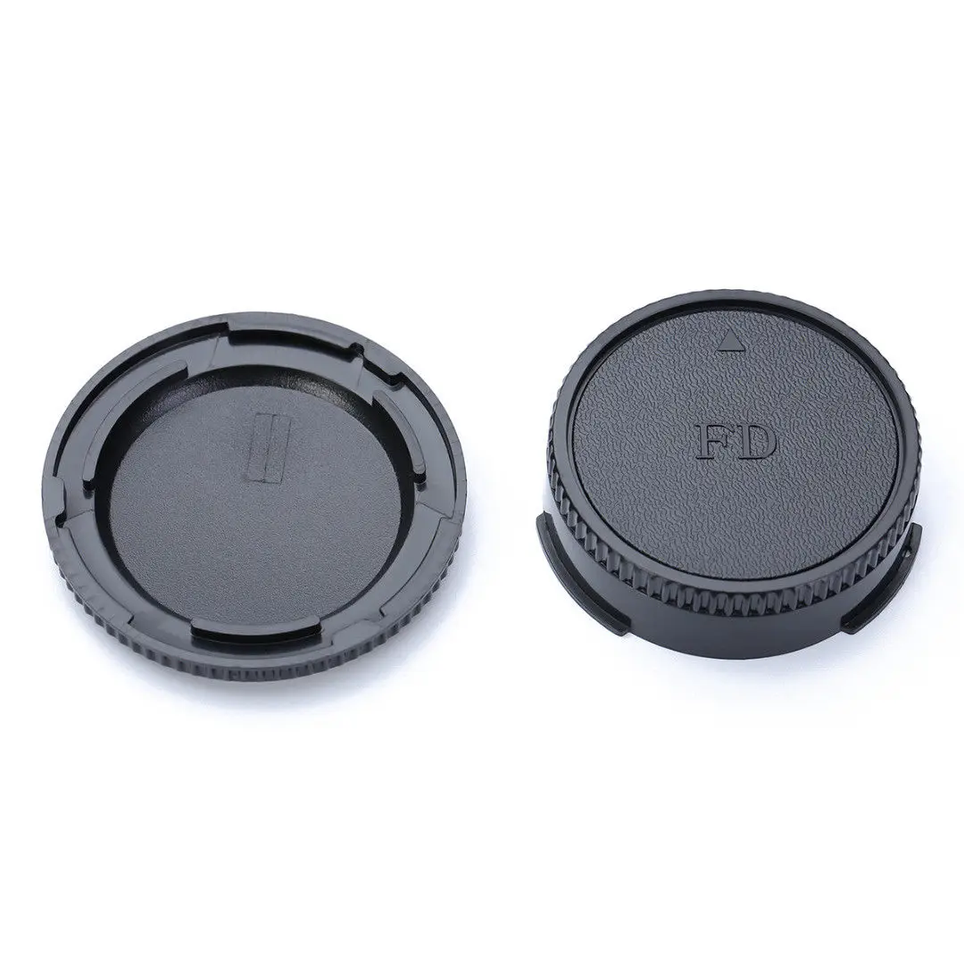 カメラ本体とレンズのリアキャップ,fdマウントカメラとレンズのセット