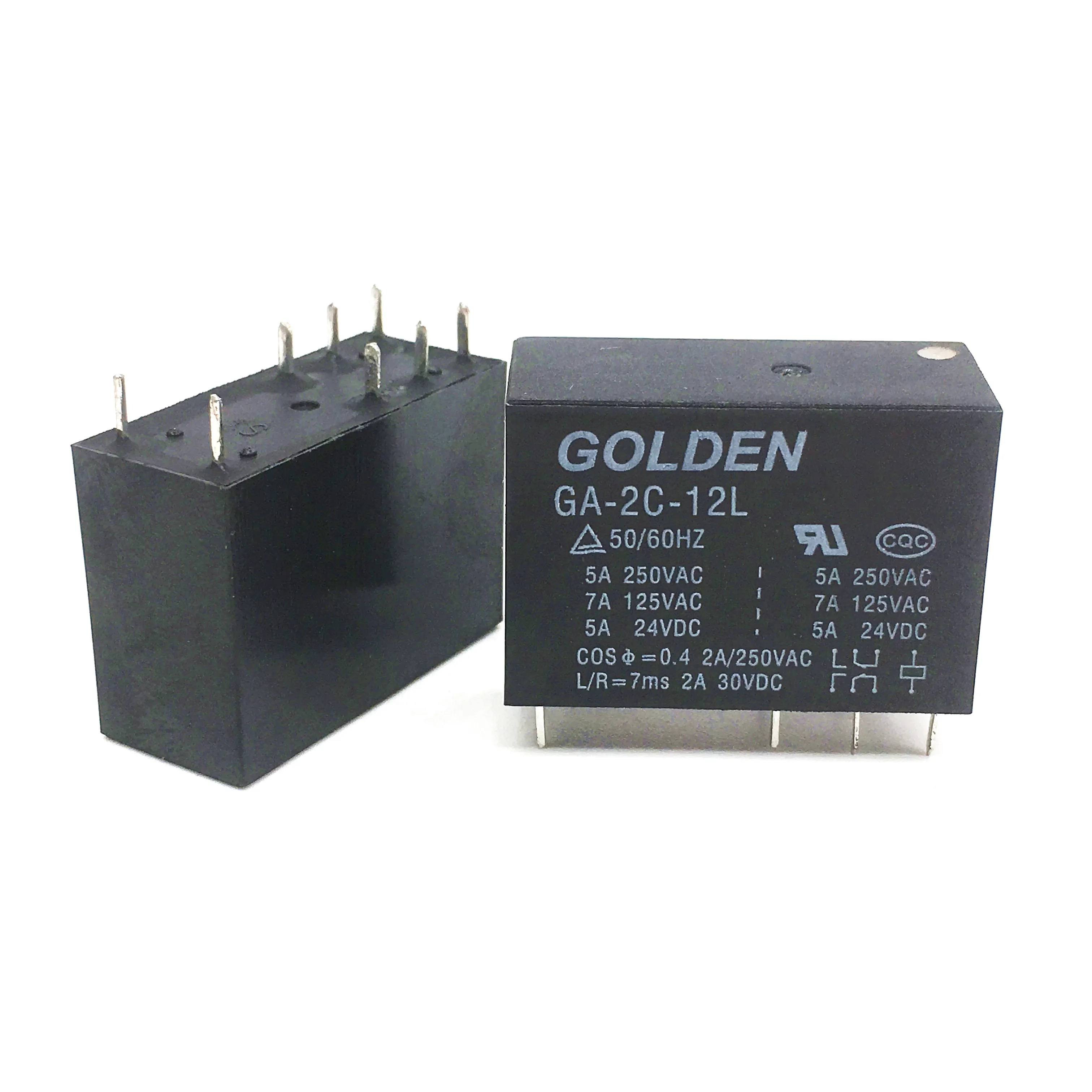 GA-2C-12L 12VDC 8PINS Electromagnetic Power Relay Two Group Conversion